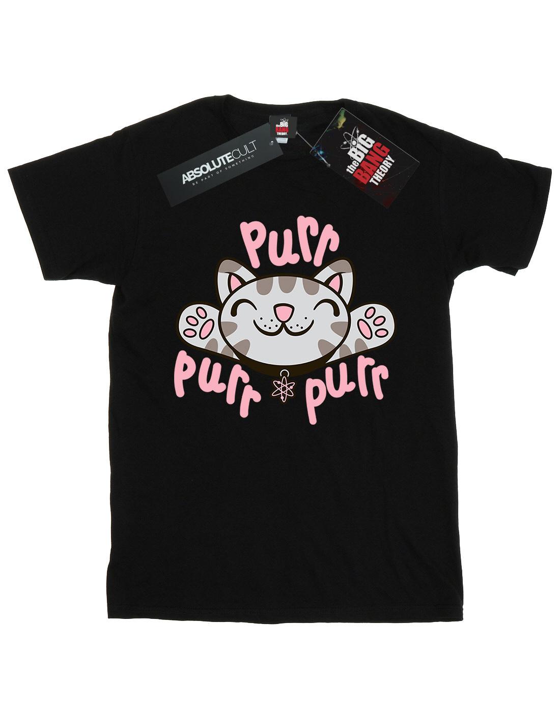 Black - Front - Big Bang Theory Womens-Ladies Soft Kitty Purr Cotton Boyfriend T-Shirt