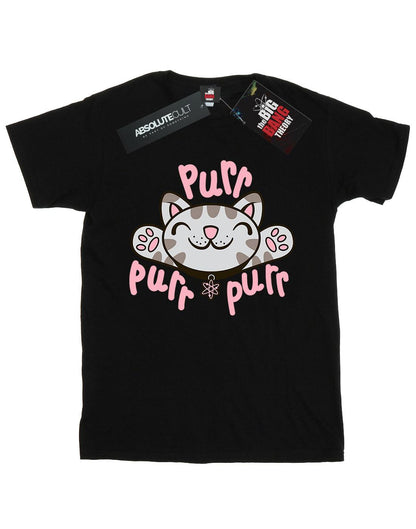 Black - Front - Big Bang Theory Womens-Ladies Soft Kitty Purr Cotton Boyfriend T-Shirt