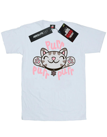 White - Front - Big Bang Theory Womens-Ladies Soft Kitty Purr Cotton Boyfriend T-Shirt