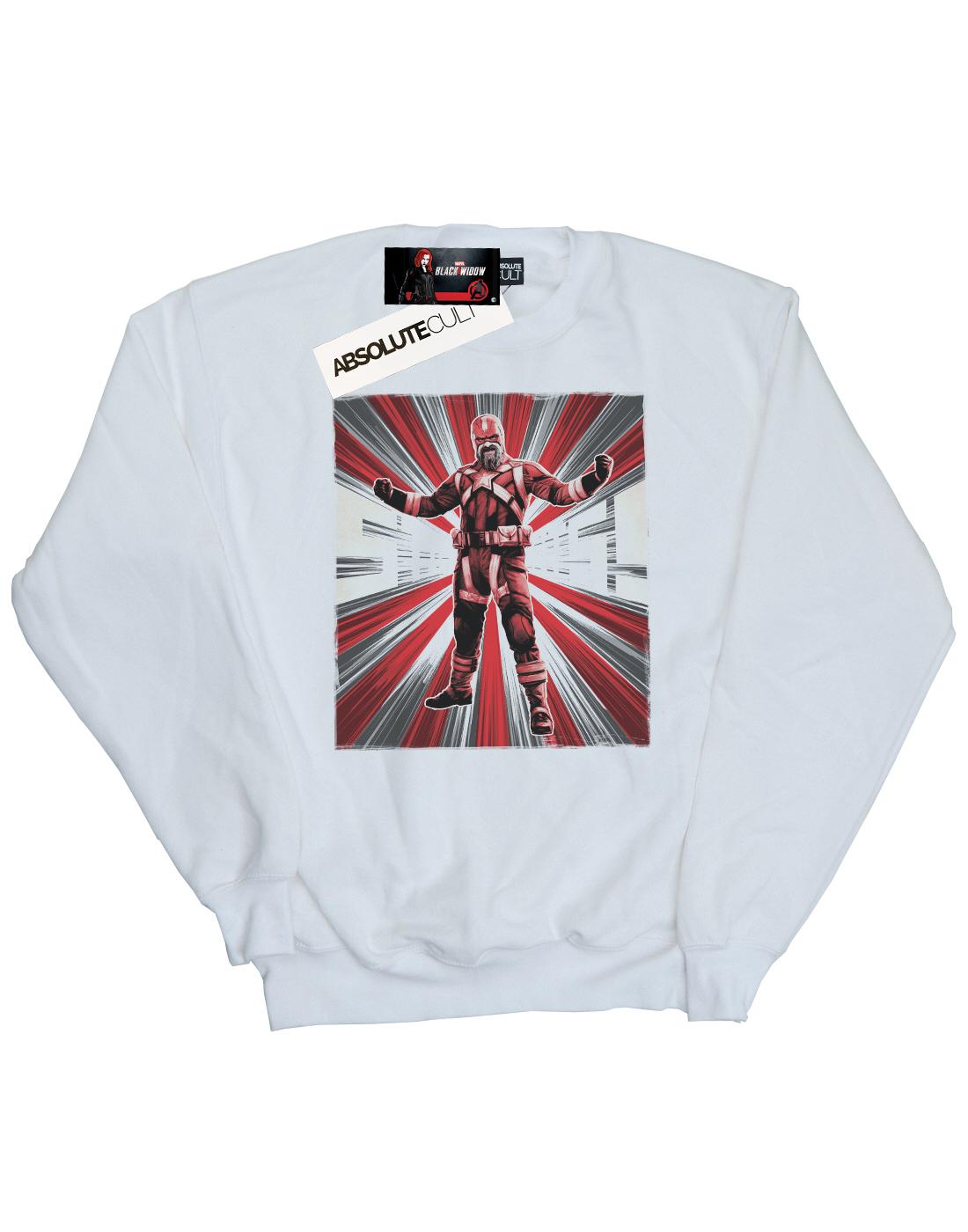 White - Front - Marvel Mens Black Widow Movie Red Sparrow Fits Cotton Sweatshirt