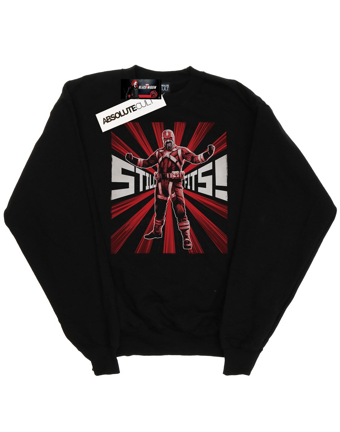 Black - Front - Marvel Mens Black Widow Movie Red Sparrow Fits Cotton Sweatshirt