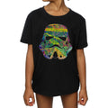 Black - Side - Star Wars Girls Command Stormtrooper Patterned Cotton T-Shirt