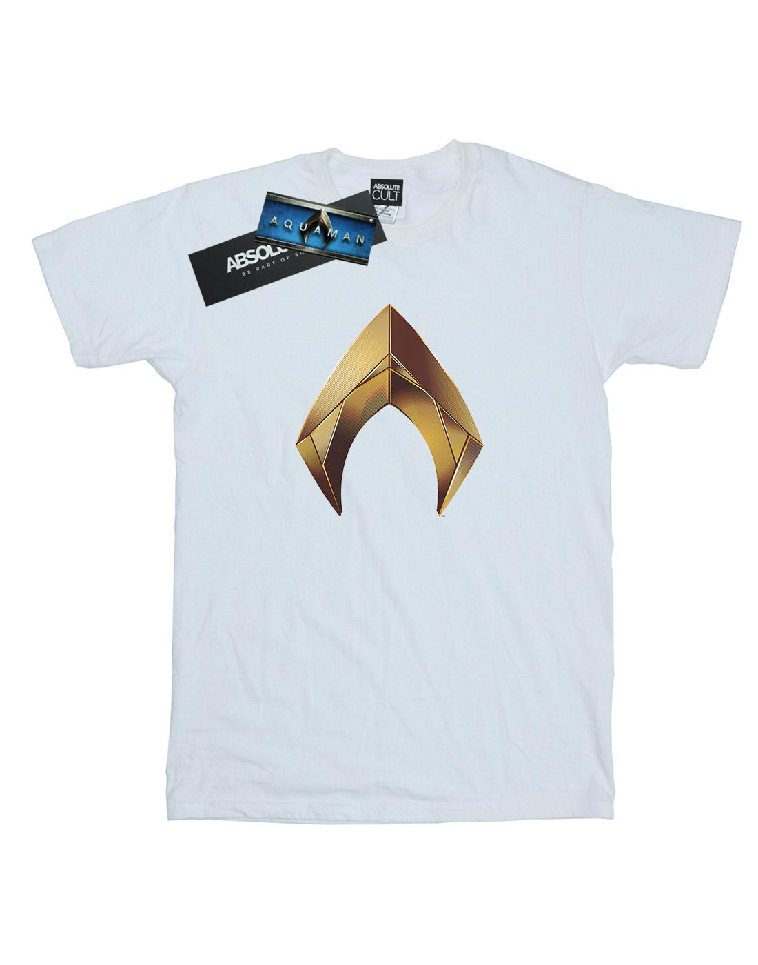 White - Front - DC Comics Mens Aquaman Emblem T-Shirt