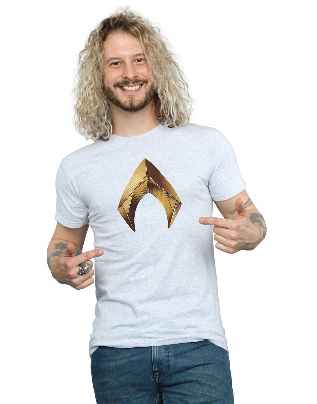Sports Grey - Back - DC Comics Mens Aquaman Emblem T-Shirt