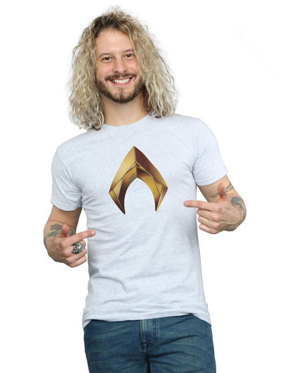 Sports Grey - Back - DC Comics Mens Aquaman Emblem T-Shirt