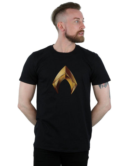 Black - Back - DC Comics Mens Aquaman Emblem T-Shirt