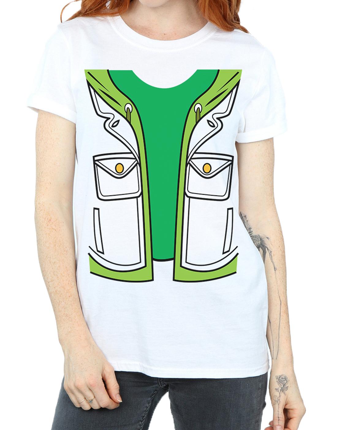 White - Side - Big Bang Theory Womens-Ladies Leonard Hofstadter Costume Cotton Boyfriend T-Shirt