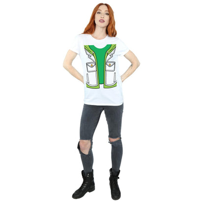 White - Lifestyle - Big Bang Theory Womens-Ladies Leonard Hofstadter Costume Cotton Boyfriend T-Shirt