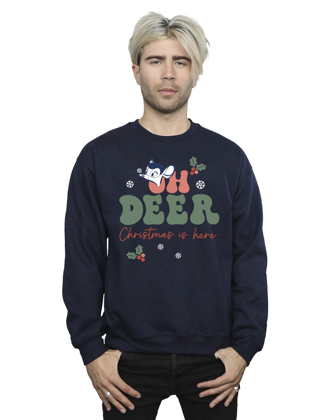 Navy Blue - Back - Disney Mens Bambi Oh Deer Cotton Sweatshirt