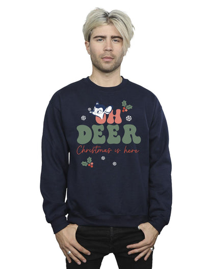 Navy Blue - Back - Disney Mens Bambi Oh Deer Cotton Sweatshirt