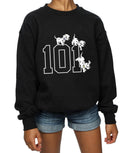 Black - Pack Shot - 101 Dalmatians Girls Puppies Cotton Sweatshirt