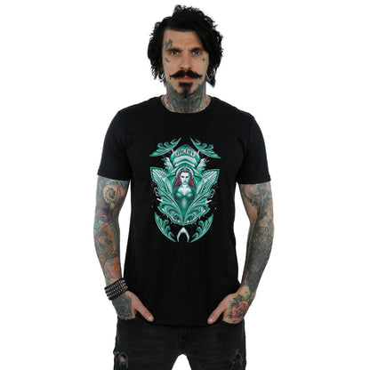Black - Back - DC Comics Mens Aquaman Mera Crest T-Shirt