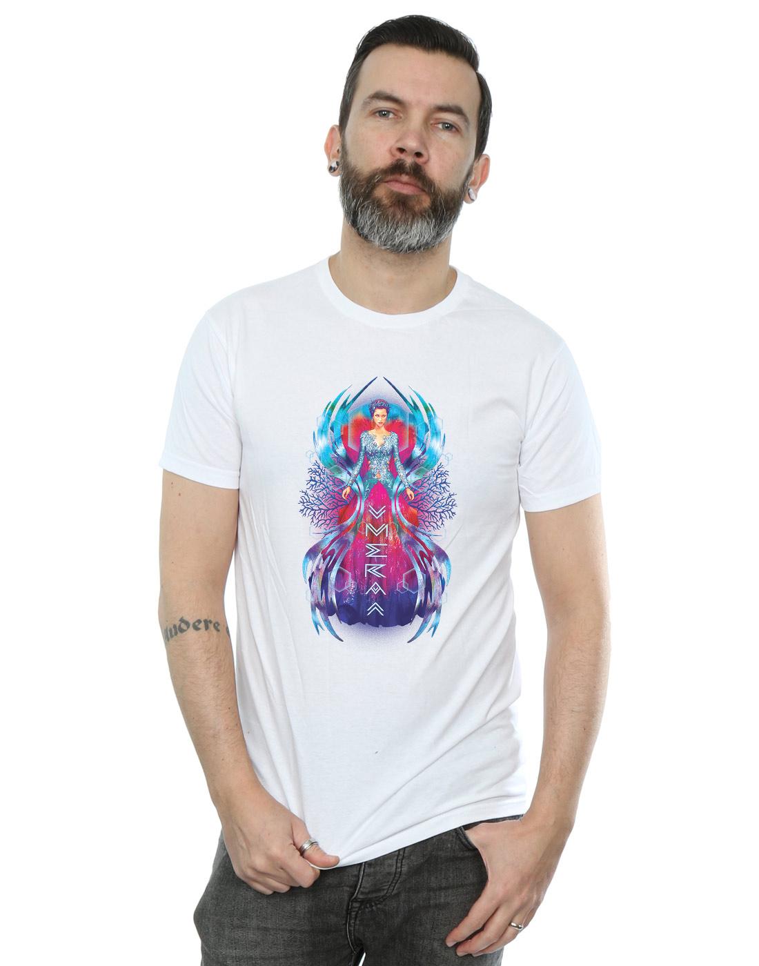 White - Back - DC Comics Mens Aquaman Mera Dress T-Shirt