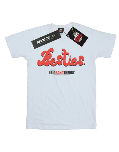 White - Front - The Big Bang Theory Womens-Ladies Besties Text Cotton Boyfriend T-Shirt