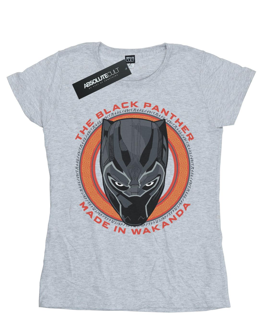 Sports Grey - Front - Marvel Womens-Ladies Black Panther Made in Wakanda Red Cotton T-Shirt