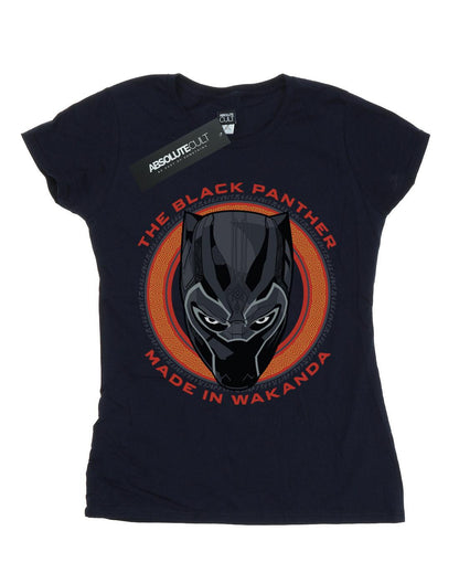 Navy Blue - Front - Marvel Womens-Ladies Black Panther Made in Wakanda Red Cotton T-Shirt