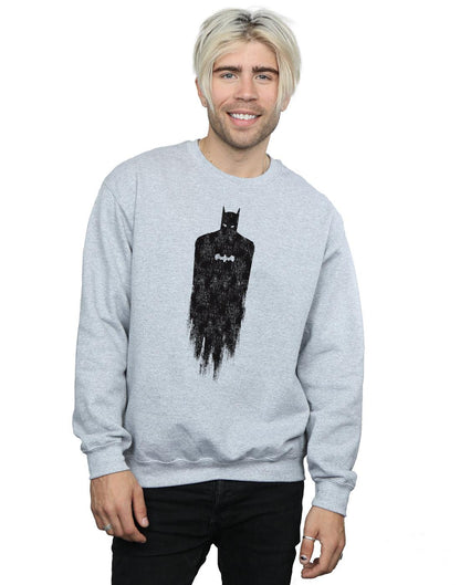 Sports Grey - Back - DC Comics Mens Batman Brushed Cotton Sweatshirt