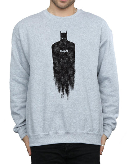 Sports Grey - Side - DC Comics Mens Batman Brushed Cotton Sweatshirt