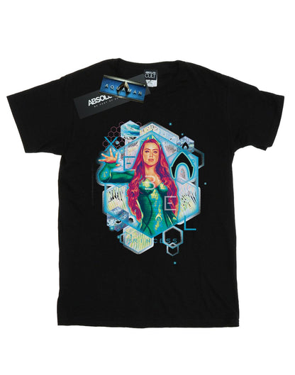 Black - Front - DC Comics Mens Aquaman Mera Geometric T-Shirt