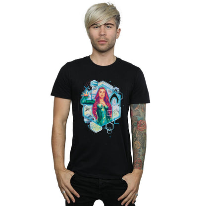 Black - Back - DC Comics Mens Aquaman Mera Geometric T-Shirt
