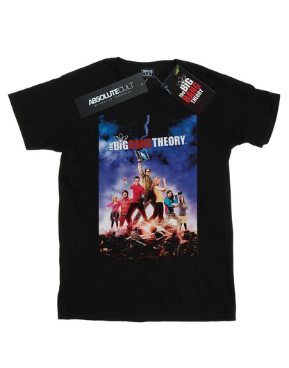 Black - Front - The Big Bang Theory Womens-Ladies Character Poster Cotton Boyfriend T-Shirt