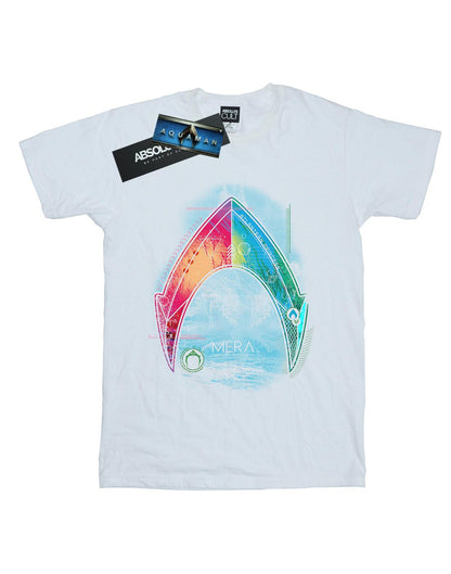 White - Front - DC Comics Mens Aquaman Mera Logo T-Shirt