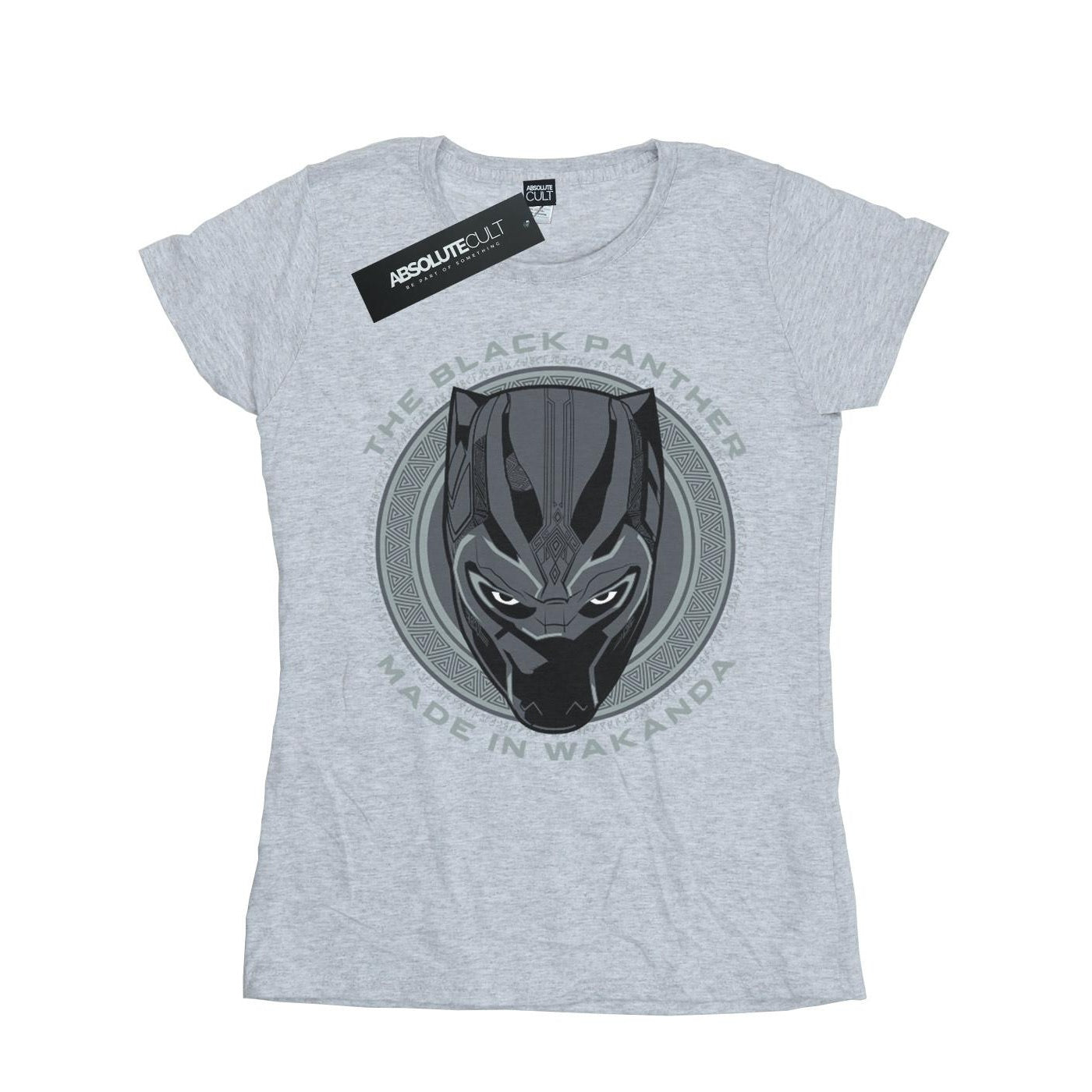 Sports Grey - Front - Marvel Womens-Ladies Black Panther Made in Wakanda Cotton T-Shirt