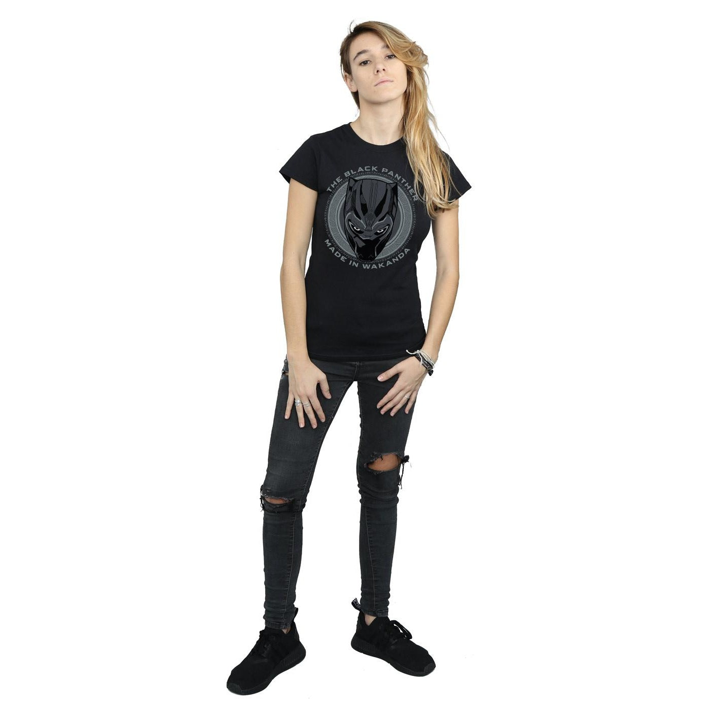 Black - Lifestyle - Marvel Womens-Ladies Black Panther Made in Wakanda Cotton T-Shirt