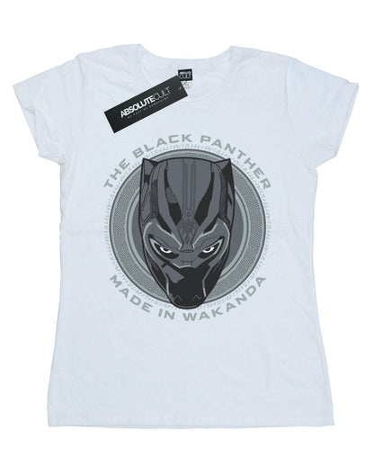 White - Front - Marvel Womens-Ladies Black Panther Made in Wakanda Cotton T-Shirt