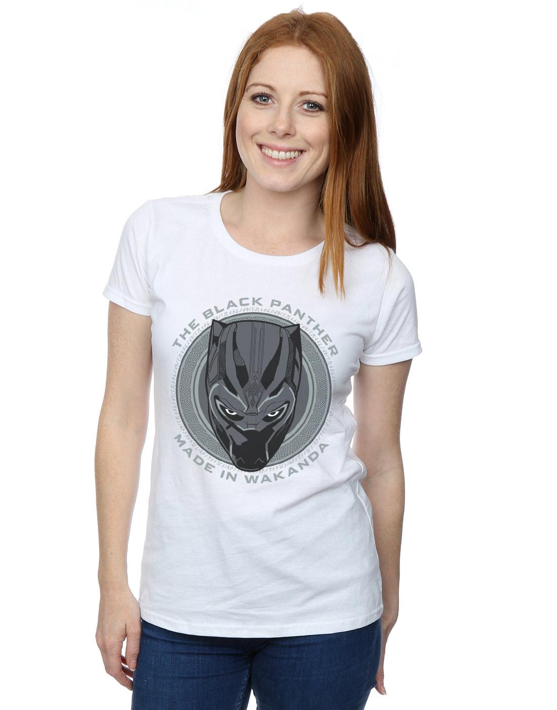 White - Back - Marvel Womens-Ladies Black Panther Made in Wakanda Cotton T-Shirt