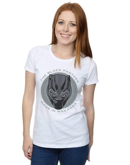 White - Back - Marvel Womens-Ladies Black Panther Made in Wakanda Cotton T-Shirt