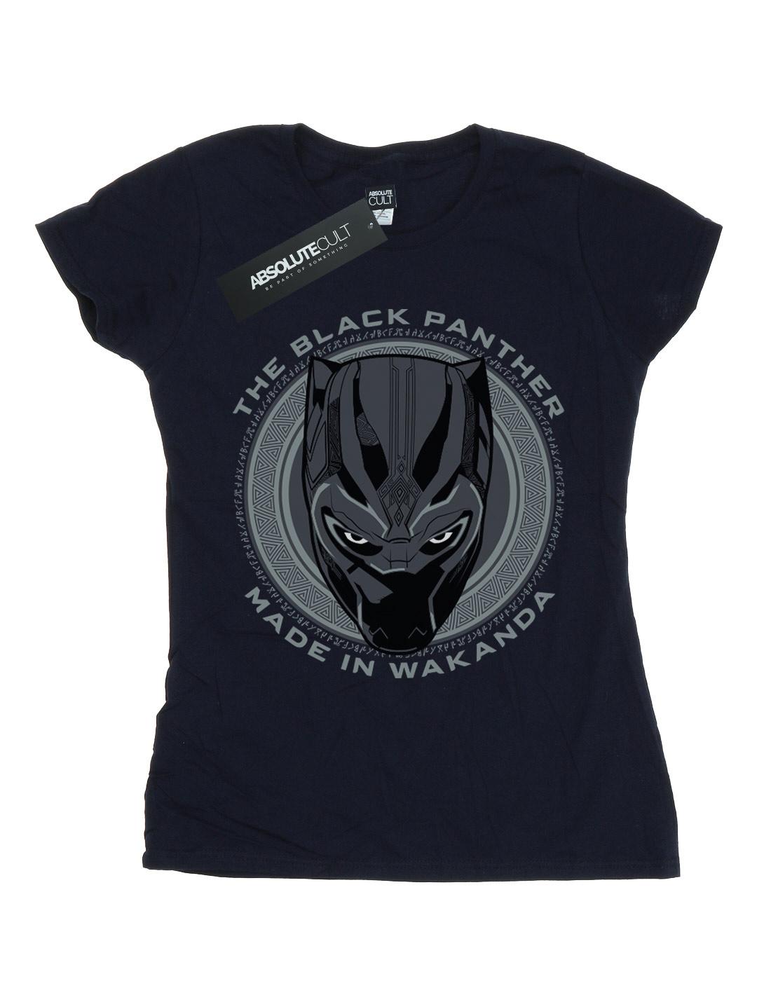 Navy Blue - Front - Marvel Womens-Ladies Black Panther Made in Wakanda Cotton T-Shirt