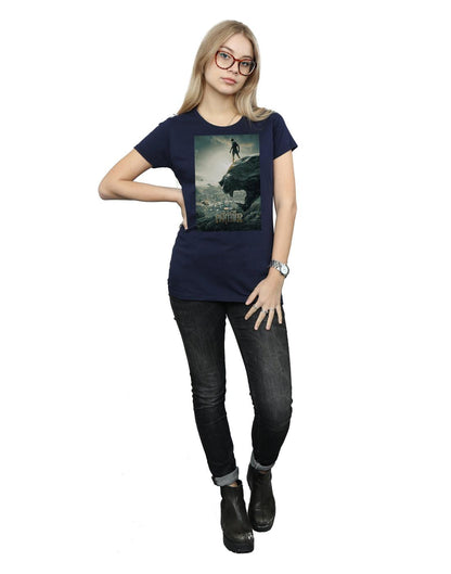 Navy Blue - Lifestyle - Marvel Womens-Ladies Black Panther Poster Cotton T-Shirt