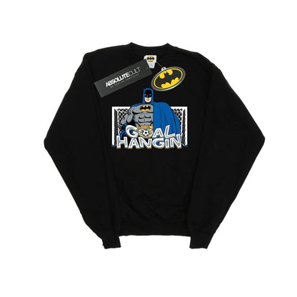 Black - Front - DC Comics Mens Batman Football Goal Hangin´ Cotton Sweatshirt
