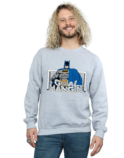 Sports Grey - Back - DC Comics Mens Batman Football Goal Hangin´ Cotton Sweatshirt
