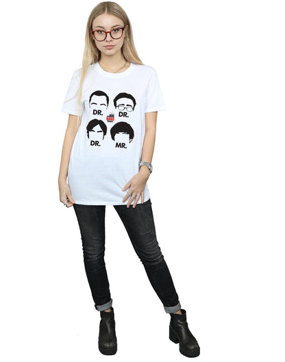 White - Lifestyle - The Big Bang Theory Womens-Ladies Doctors And Mr Cotton Boyfriend T-Shirt