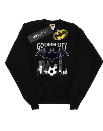 Black - Front - DC Comics Mens Batman Football Gotham City Cotton Sweatshirt