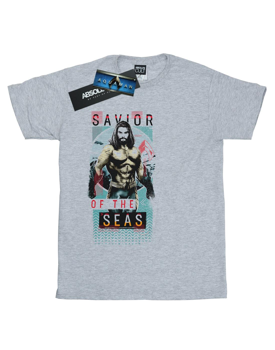Sports Grey - Front - DC Comics Mens Aquaman Saviour Of The Seas T-Shirt
