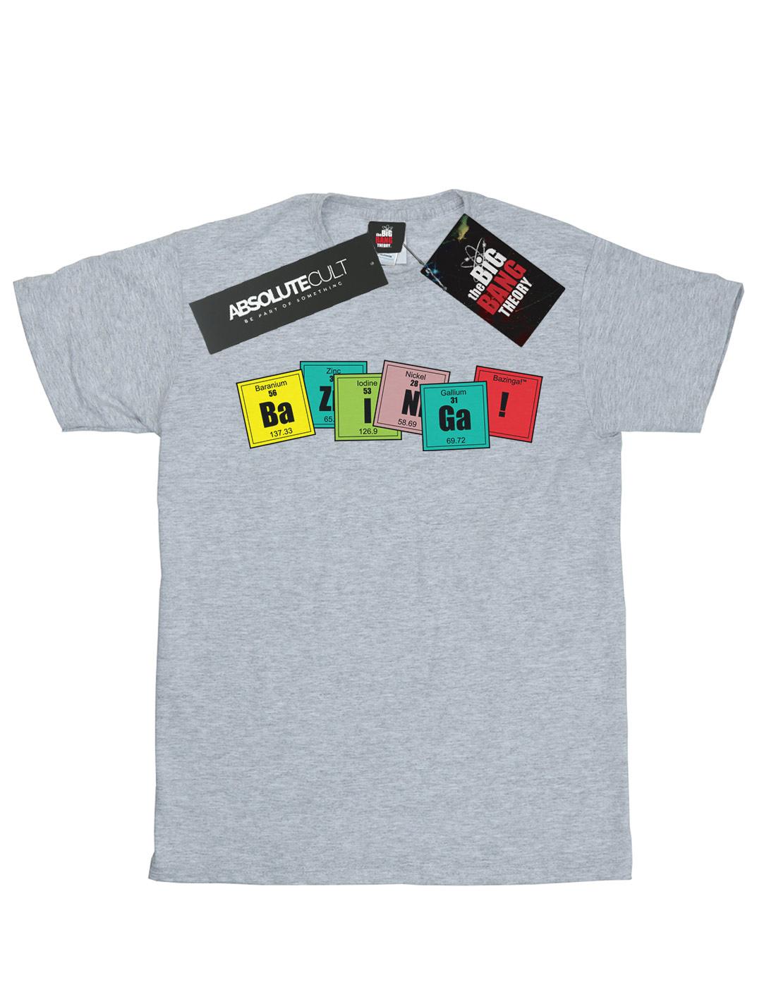 Sports Grey - Front - The Big Bang Theory Womens-Ladies Bazinga Elements Cotton Boyfriend T-Shirt