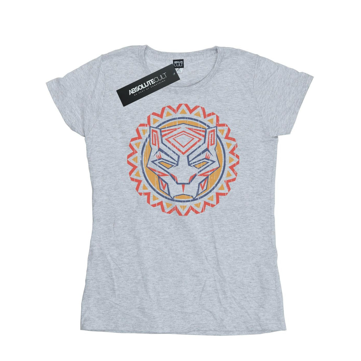 Sports Grey - Front - Marvel Womens-Ladies Black Panther Tribal Panther Icon Cotton T-Shirt