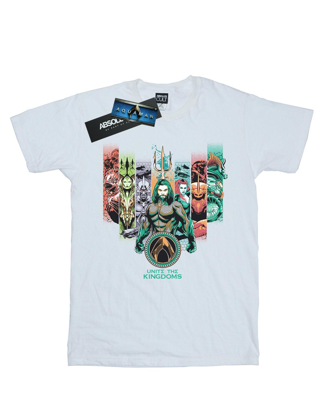 White - Front - DC Comics Mens Aquaman Unite The Kingdoms T-Shirt