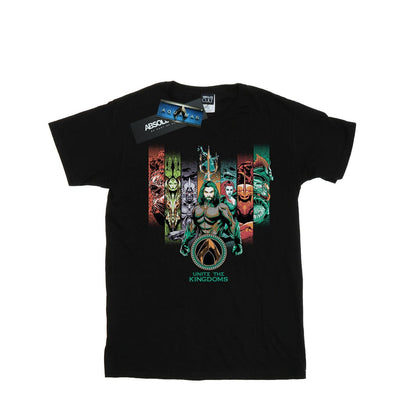 Black - Front - DC Comics Mens Aquaman Unite The Kingdoms T-Shirt