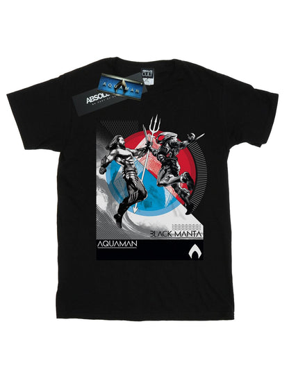Black - Front - DC Comics Mens Aquaman Vs Black Manta T-Shirt
