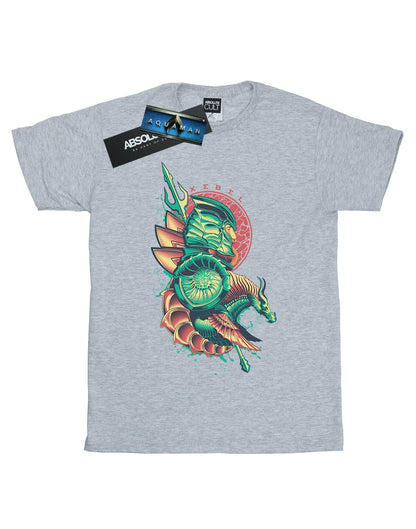 Sports Grey - Front - DC Comics Mens Aquaman Xebel Crest T-Shirt
