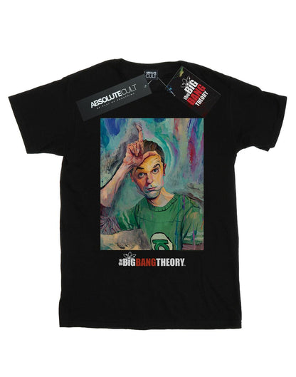 Black - Front - The Big Bang Theory Womens-Ladies Sheldon Loser Painting Cotton Boyfriend T-Shirt