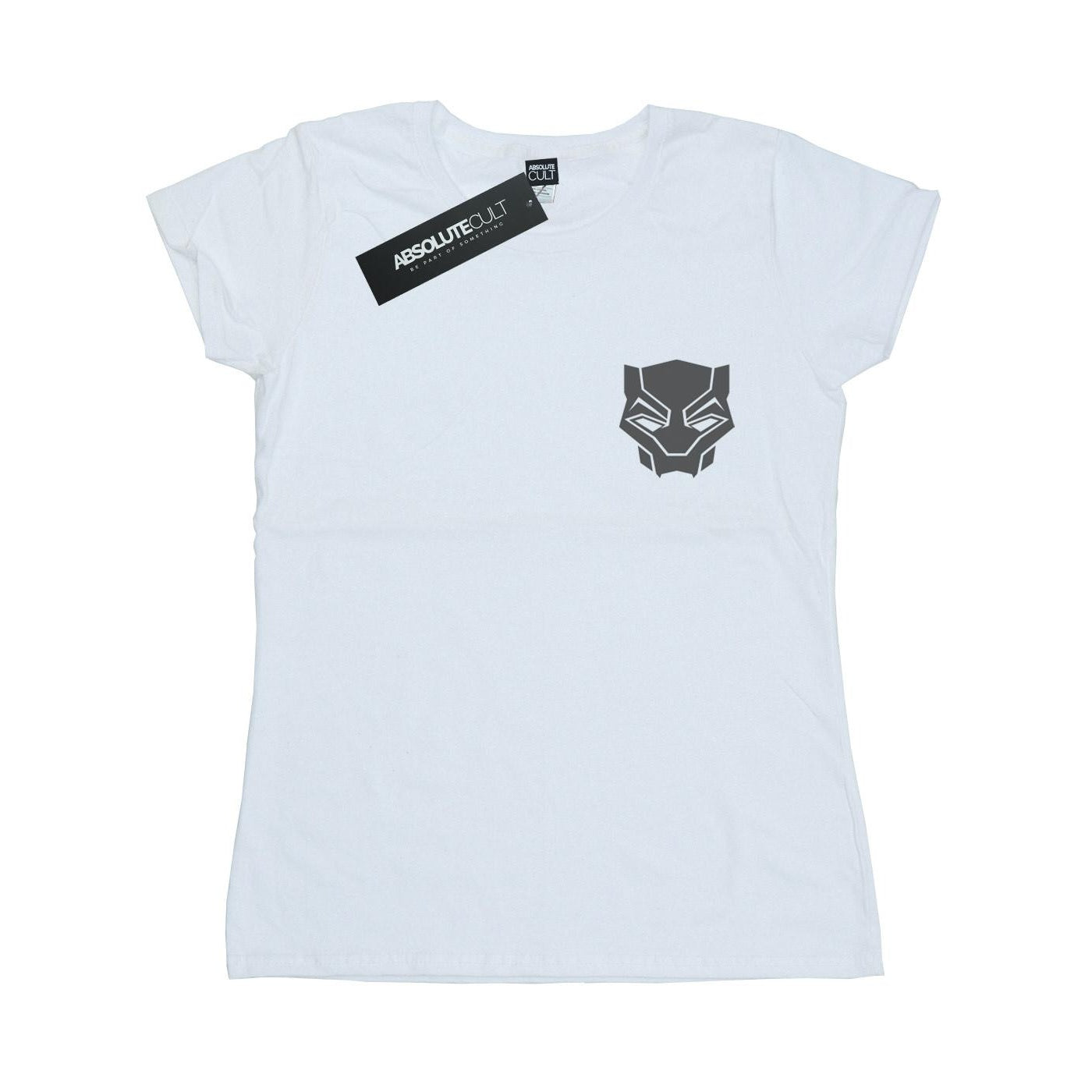White - Front - Marvel Womens-Ladies Black Panther Black On Black Chest Print Cotton T-Shirt