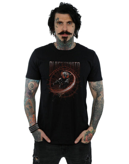Black - Back - DC Comics Mens Aquaman Black Manta Circle T-Shirt