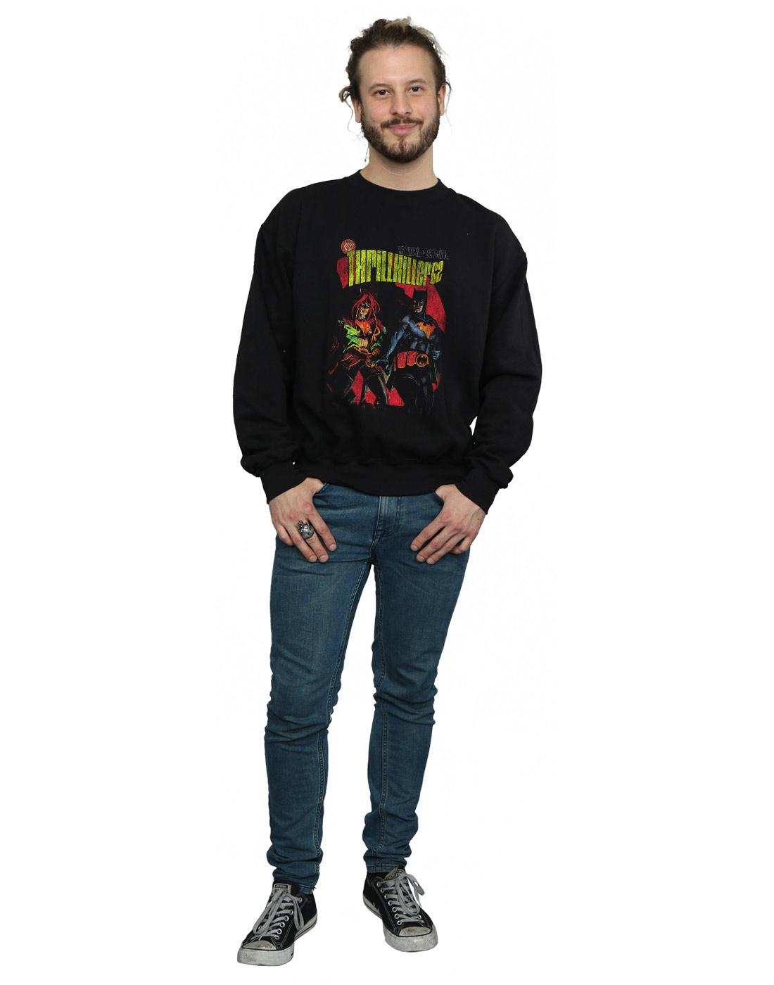 Black - Lifestyle - DC Comics Mens Batman And Batgirl Thrilkiller 62 Cotton Sweatshirt