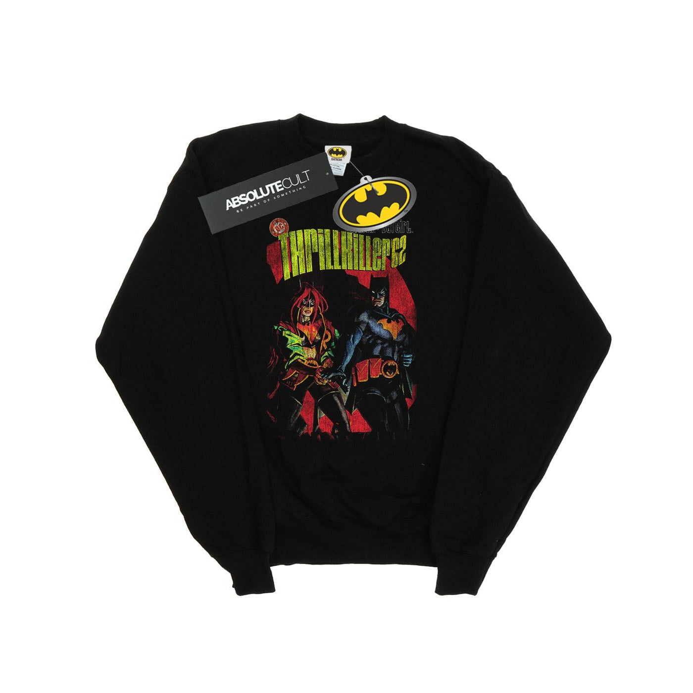 Black - Front - DC Comics Mens Batman And Batgirl Thrilkiller 62 Cotton Sweatshirt