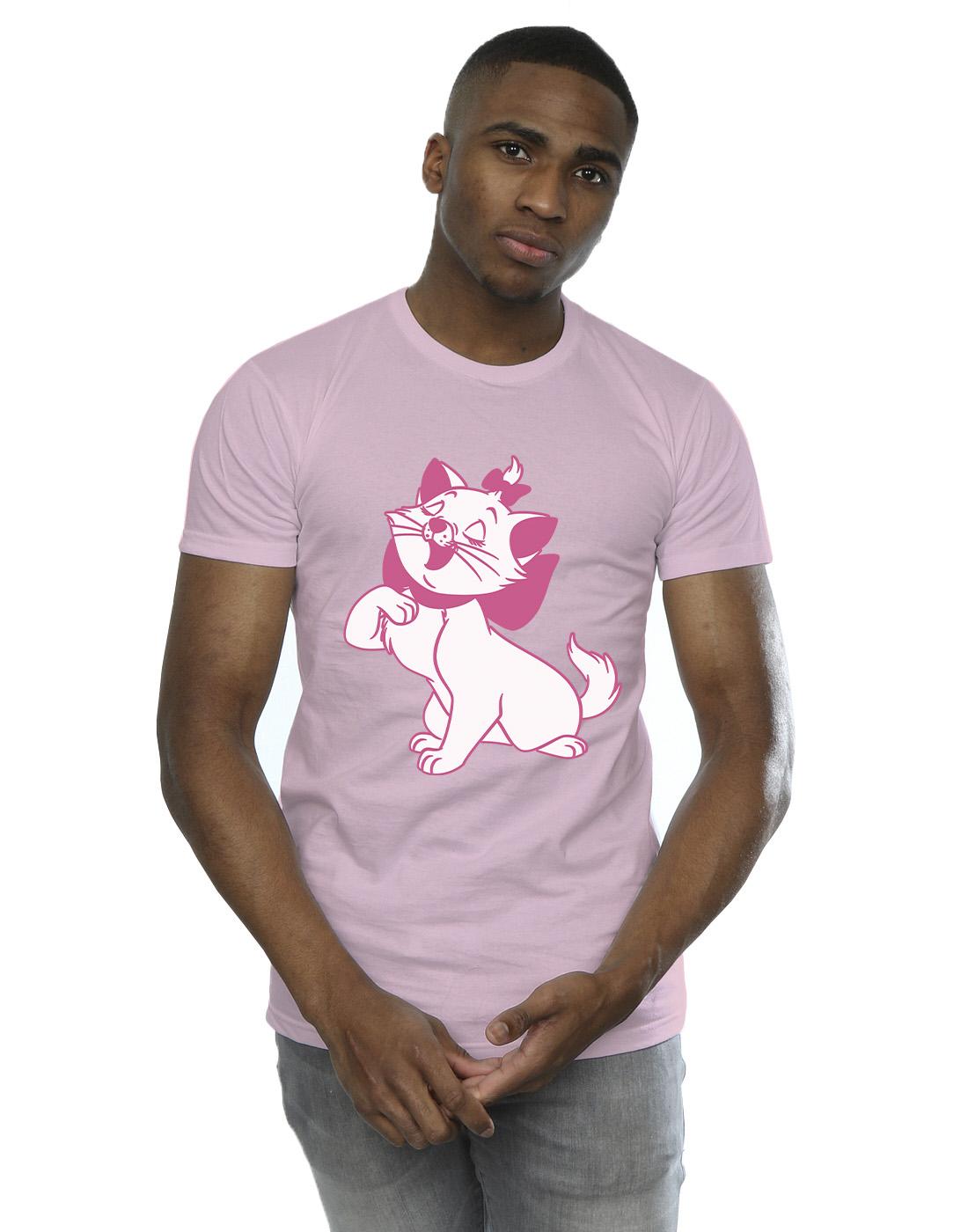 Baby Pink - Back - Disney Mens The Aristocats Marie T-Shirt